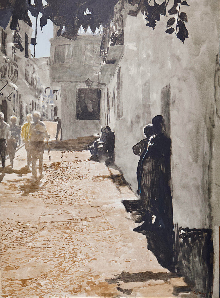 Bajondillo con Maria y Anna, Paper Fine Art Print, 10 x 13.5in