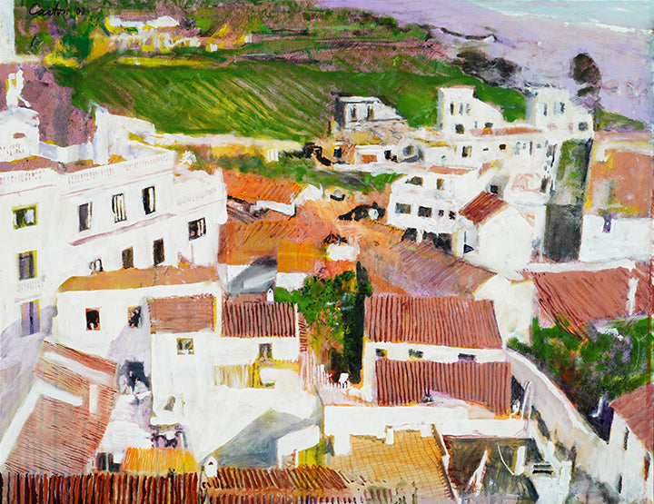 Bajondillo Rooftops from the Cuesta del Tajo #3, Paper Fine Art Print 18.5 x 24 in